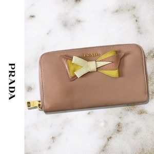 Authentic Prada Milano Bow Wallet Clutch